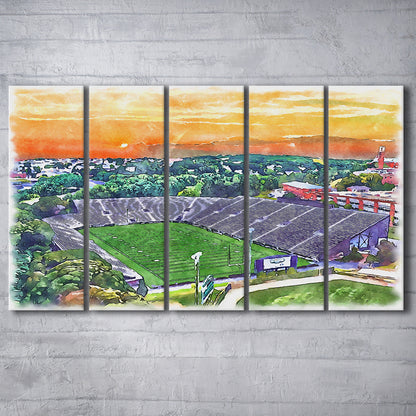 Fitton Field WaterColor, Worcester Massachusetts Watercolor, Sport Art, Extra Large Canvas Print Wall Art