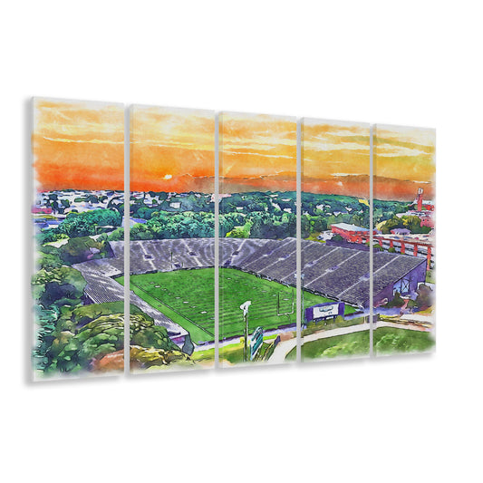 Fitton Field WaterColor, Worcester Massachusetts Watercolor, Sport Art, Extra Large Canvas Print Wall Art