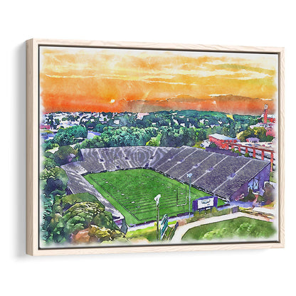 Fitton Field WaterColor, Worcester Massachusetts Watercolor, Sport Gift Art, Framed Canvas Print Wall Art