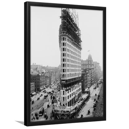 Flatiron Building New York City Historical Architecture Print Black and White Art, Framed Art Print Wall Decor