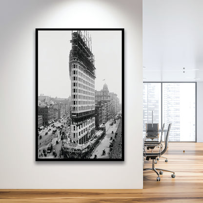 Flatiron Building New York City Historical Architecture Print Black and White Art, Framed Art Print Wall Decor