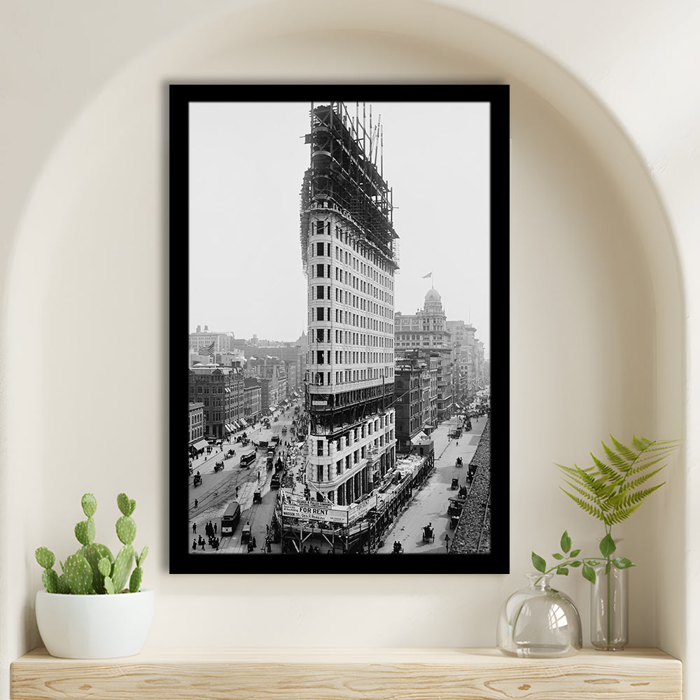 Flatiron Building New York City Historical Architecture Print Black and White Art, Framed Art Print Wall Decor