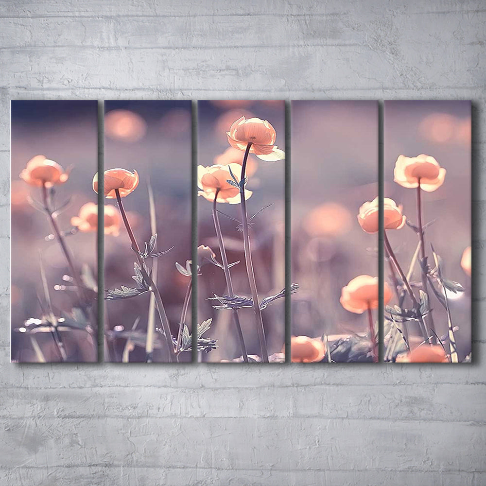 Floral Elegance Canvas Print,Extra Large Wall Decor, 5 Piece B Extra Large Cavas Print Wall Art Decor