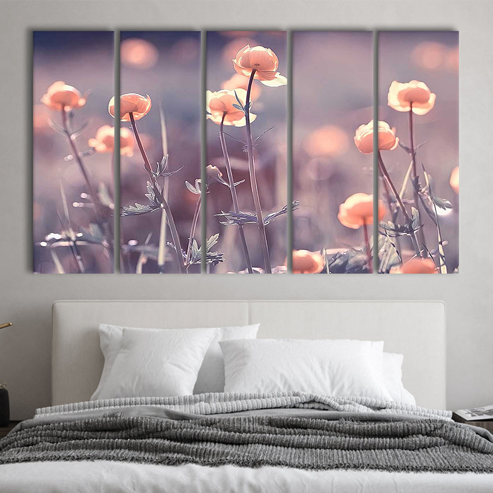 Floral Elegance Canvas Print,Extra Large Wall Decor, 5 Piece B Extra Large Cavas Print Wall Art Decor
