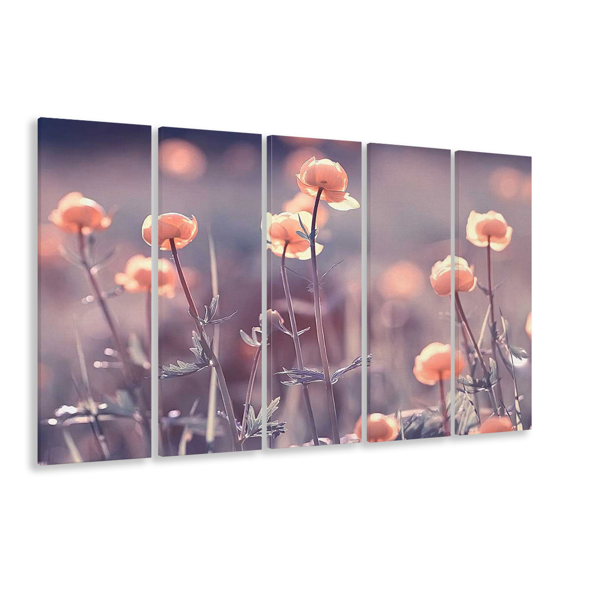 Floral Elegance Canvas Print,Extra Large Wall Decor, 5 Piece B Extra Large Cavas Print Wall Art Decor