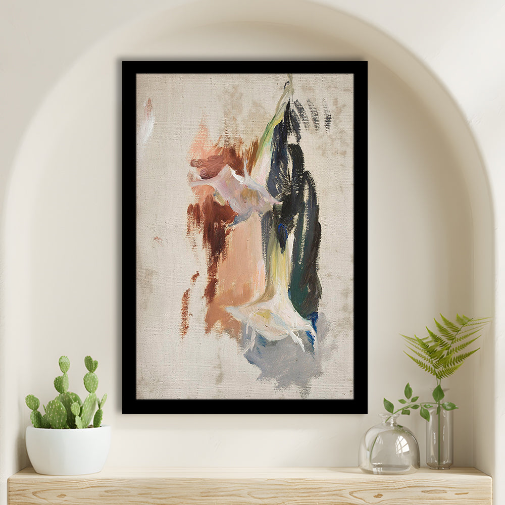 Floral Framed Art Print Wall Decor, Botanical Prints Abstract Print Neutral Wall Art, Vintage Floral Print Oil Painting