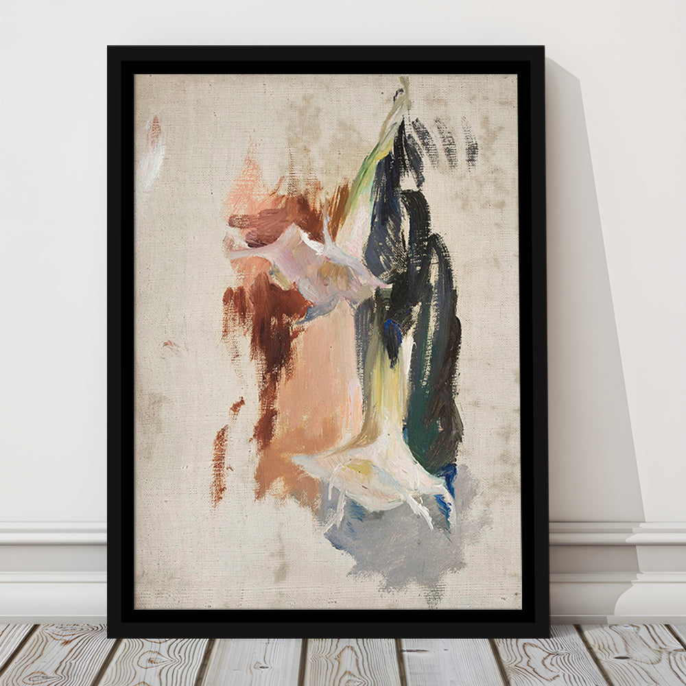 Floral Framed Canvas Print Wall Art, Botanical Prints Abstract Print Neutral Wall Art, Vintage Floral Print Oil Painting