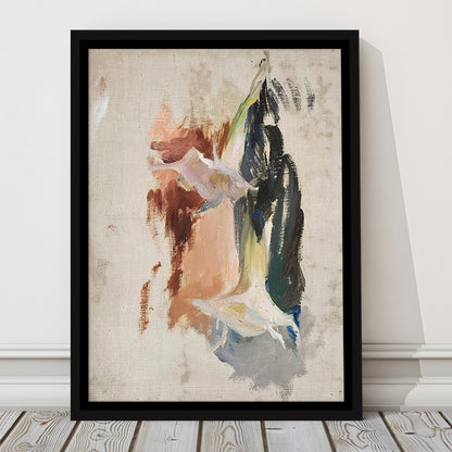 Floral Framed Canvas Print Wall Art, Botanical Prints Abstract Print Neutral Wall Art, Vintage Floral Print Oil Painting