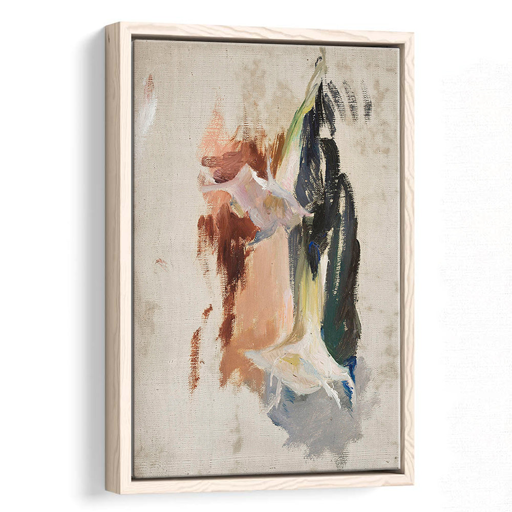 Floral Framed Canvas Print Wall Art, Botanical Prints Abstract Print Neutral Wall Art, Vintage Floral Print Oil Painting