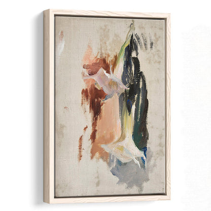 Floral Framed Canvas Print Wall Art, Botanical Prints Abstract Print Neutral Wall Art, Vintage Floral Print Oil Painting