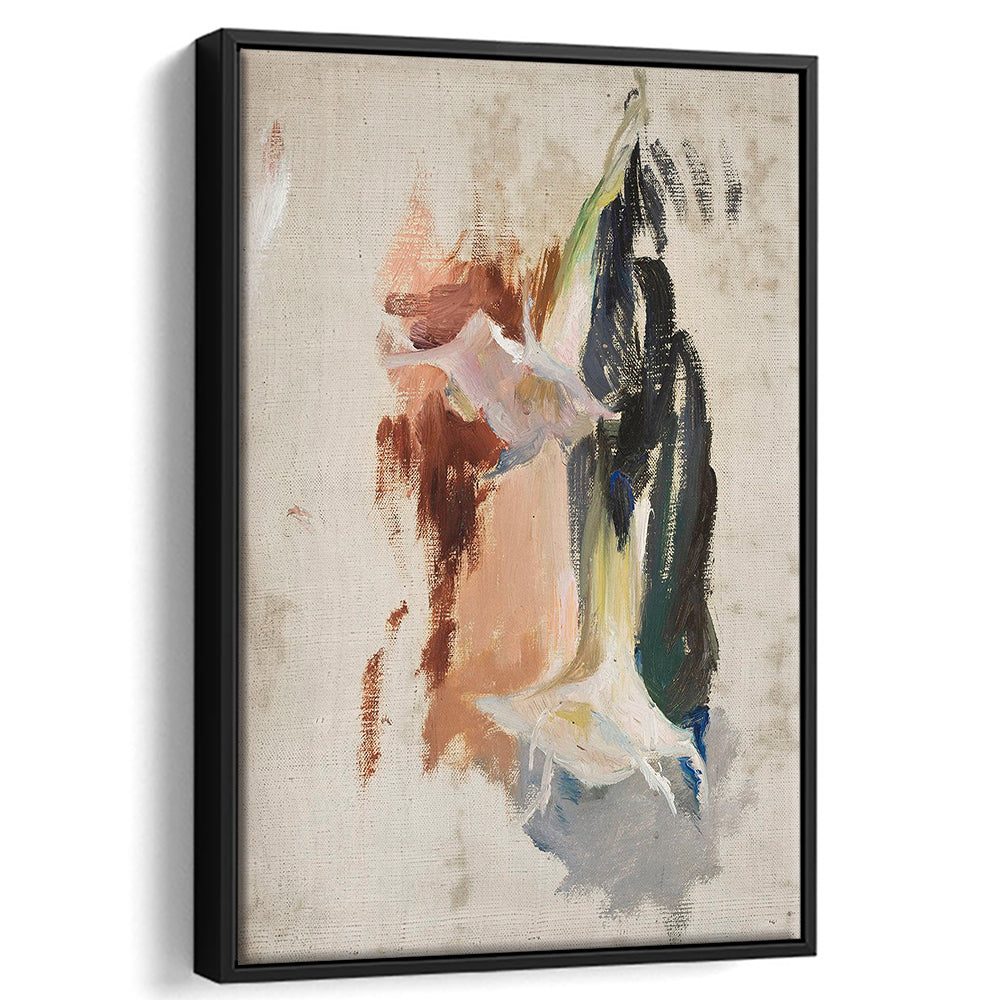 Floral Framed Canvas Print Wall Art, Botanical Prints Abstract Print Neutral Wall Art, Vintage Floral Print Oil Painting