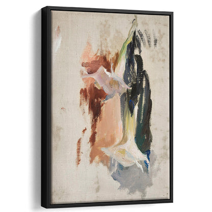 Floral Framed Canvas Print Wall Art, Botanical Prints Abstract Print Neutral Wall Art, Vintage Floral Print Oil Painting
