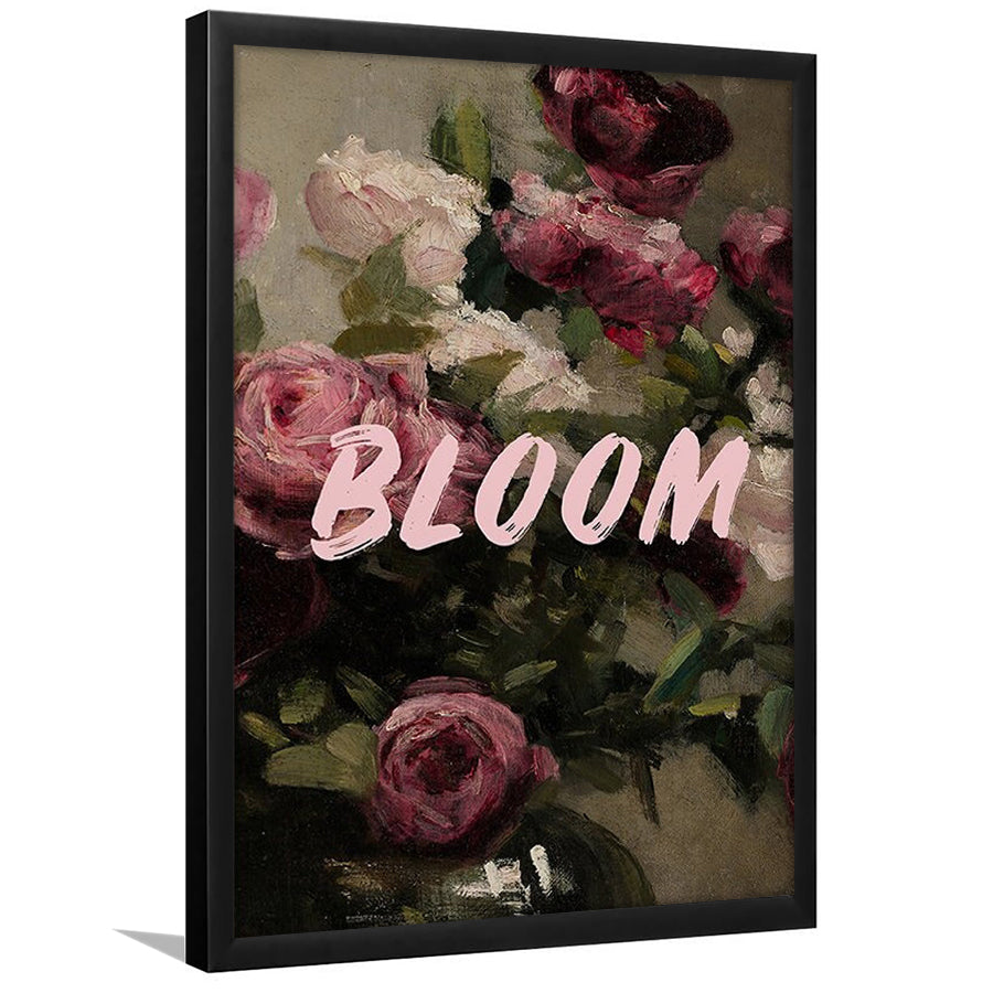 Floral Wall Art Print, Altered Art, Floral Wall Decor, Bedroom Print, Pink Print, Framed Art Prints Wall Decor