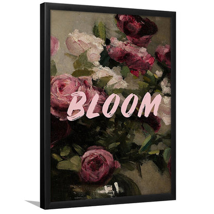 Floral Wall Art Print, Altered Art, Floral Wall Decor, Bedroom Print, Pink Print, Framed Art Prints Wall Decor