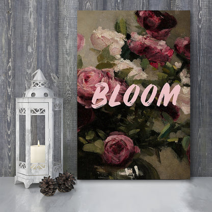 Floral Wall Art Print, Altered Art, Floral Wall Decor, Bedroom Print, Pink Print, Canvas Prints Wall Art