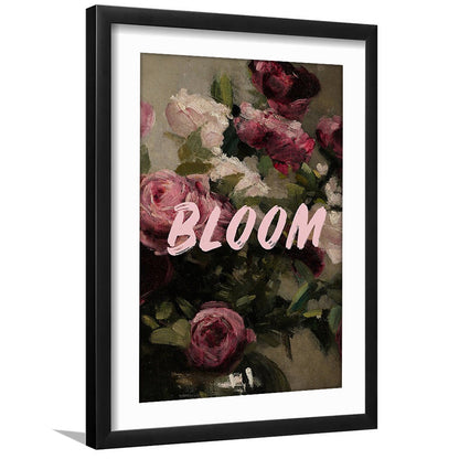 Floral Wall Art Print, Altered Art, Floral Wall Decor, Bedroom Print, Pink Print, Framed Art Prints White Border Wall Decor