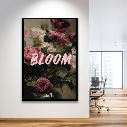 Floral Wall Art Print, Altered Art, Floral Wall Decor, Bedroom Print, Pink Print, Framed Art Prints Wall Decor