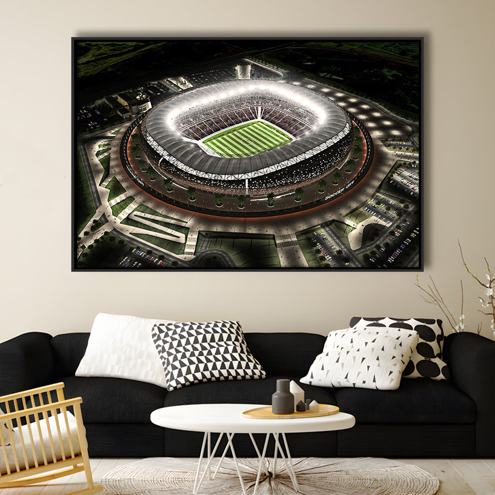Fnb Stadium, Stadium Canvas, Sport Art, Framed Canvas Print Wall Art, Floating Frame