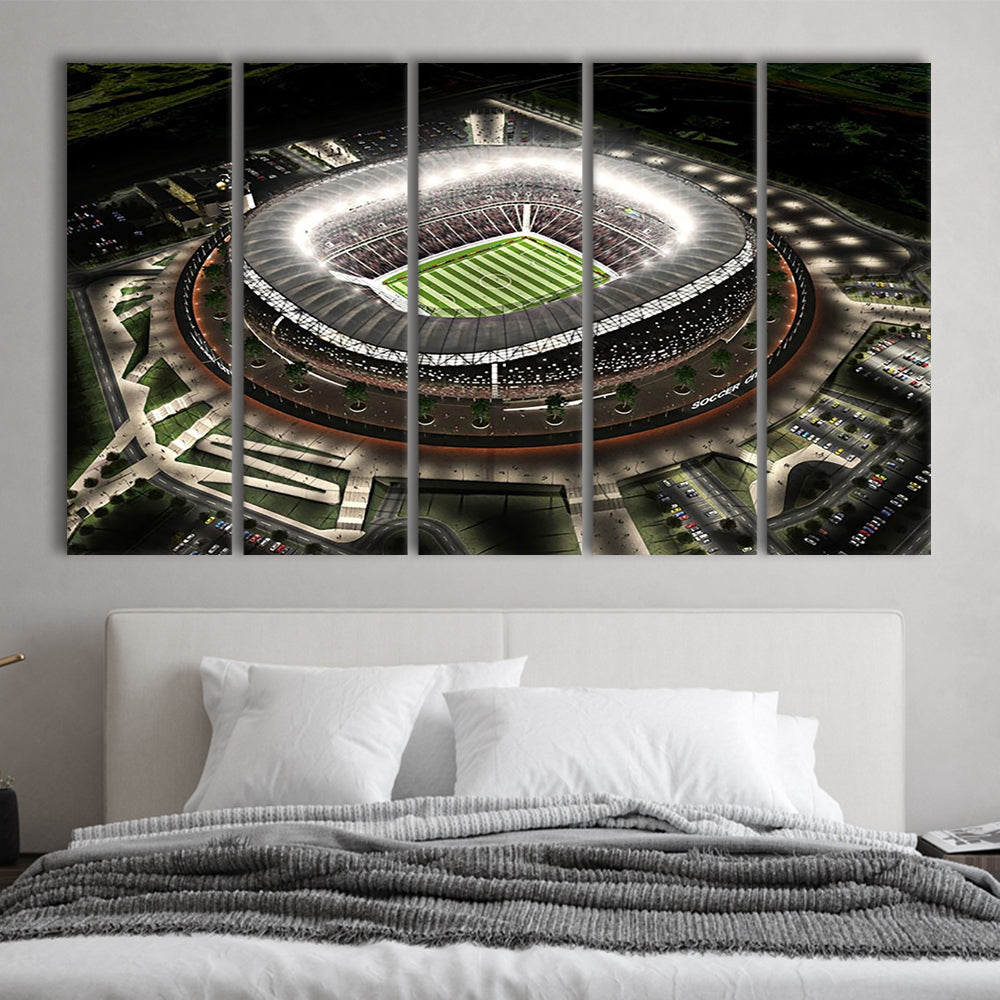 Fnb Stadium, Stadium Canvas, Sport Art, 5 Panel B, Extra Large Canvas, Canvas Print Wall Art