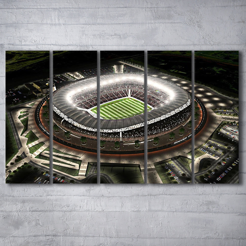 Fnb Stadium, Stadium Canvas, Sport Art, 5 Panel B, Extra Large Canvas, Canvas Print Wall Art