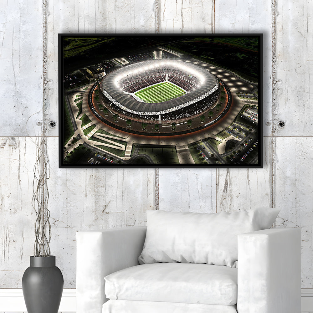 Fnb Stadium, Stadium Canvas, Sport Art, Framed Canvas Print Wall Art, Floating Frame