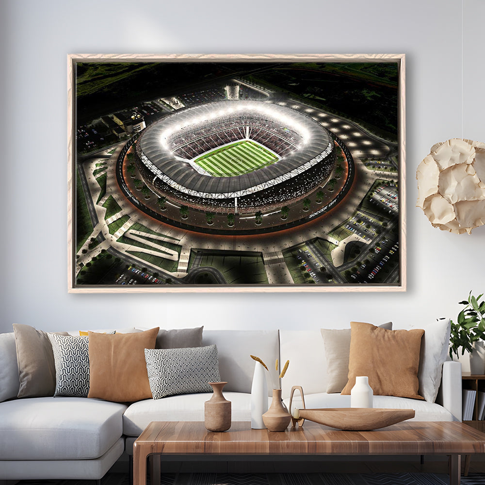 Fnb Stadium, Stadium Canvas, Sport Art, Framed Canvas Print Wall Art, Floating Frame