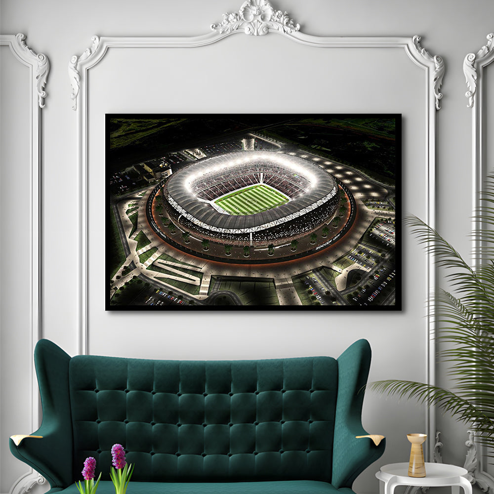 Fnb Stadium, Stadium Canvas, Sport Art, Gift for him, Framed Art Print Wall Decor, Picture Framed