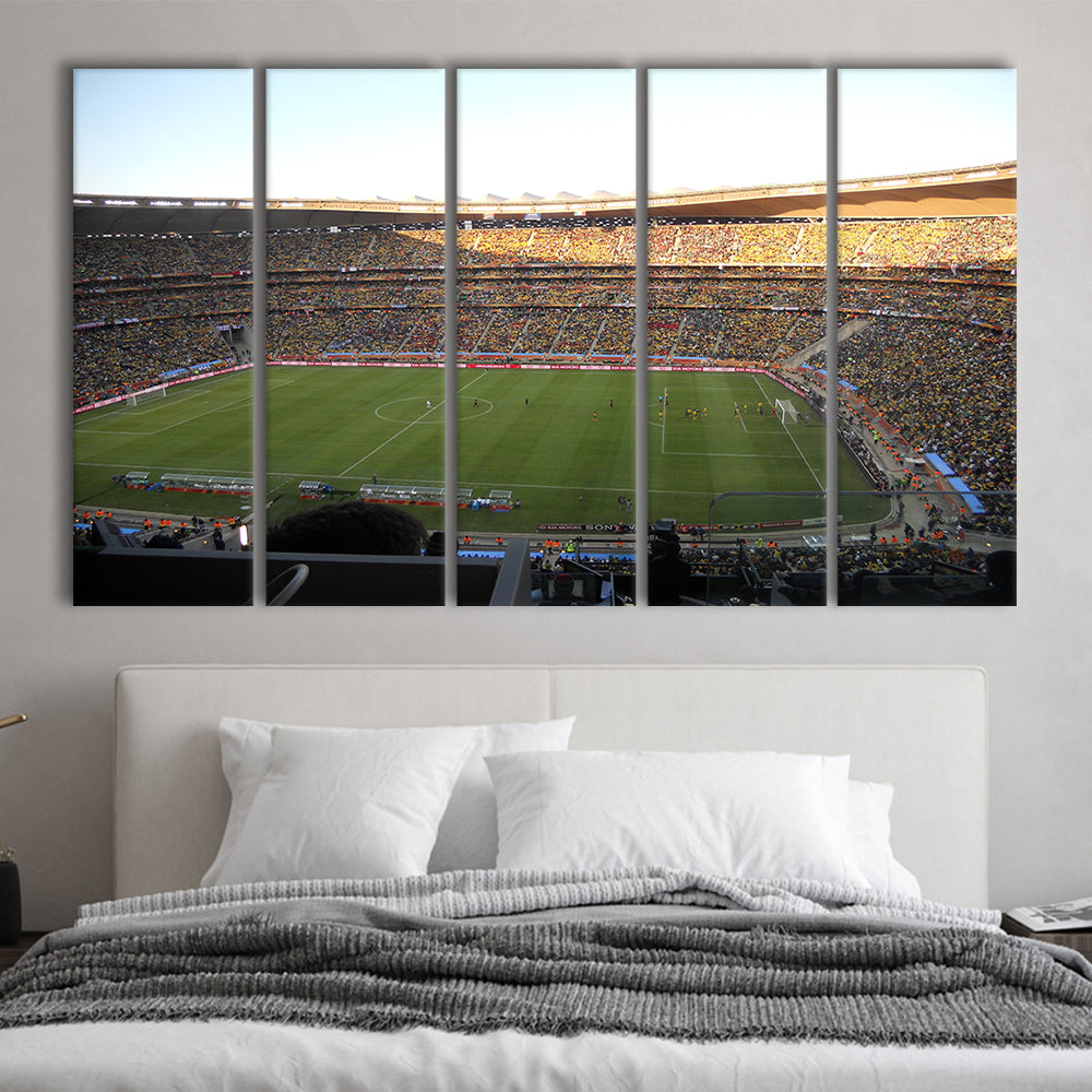 Fnb Stadium bleachers View, Stadium Canvas, Sport Art, 5 Panel B, Extra Large Canvas, Canvas Print Wall Art