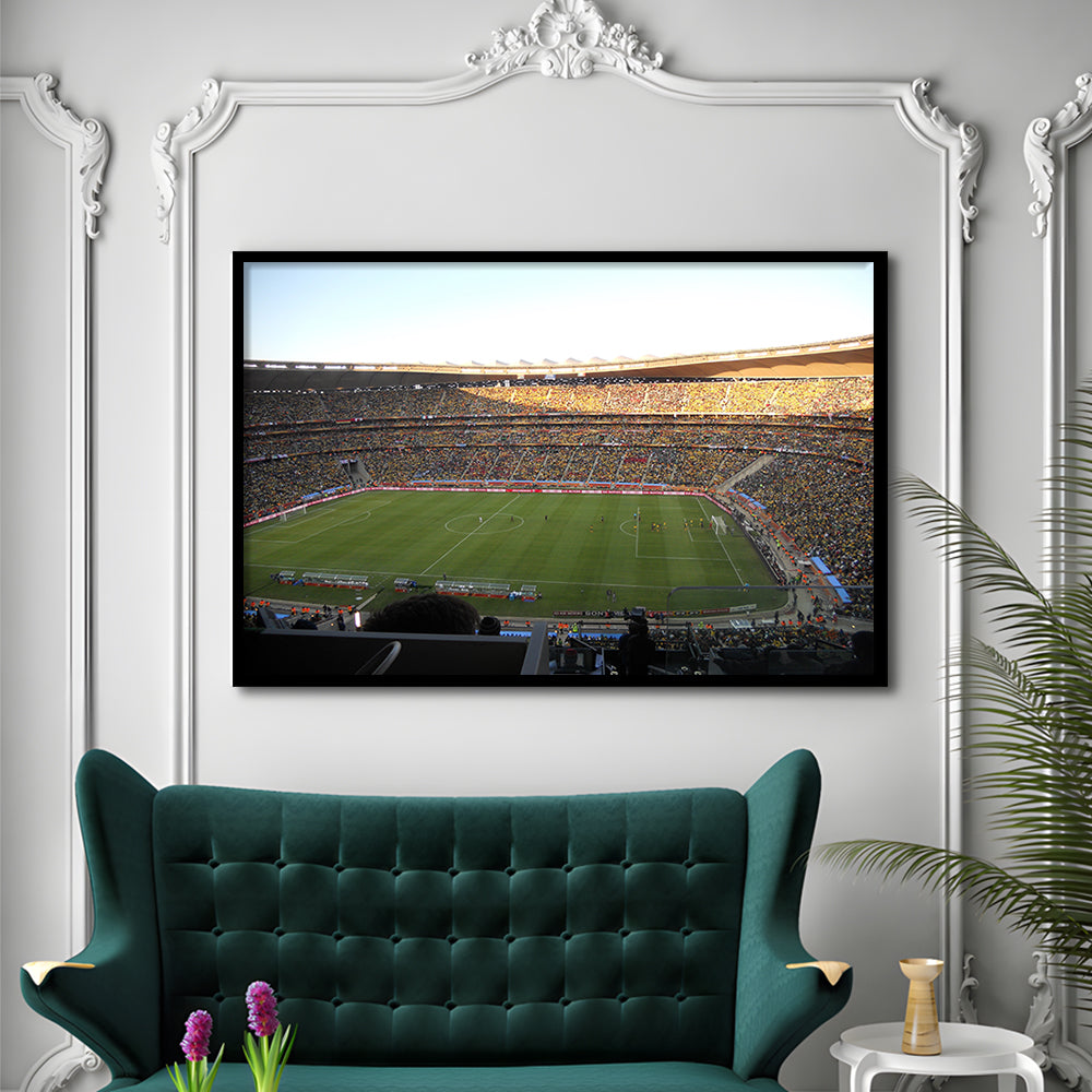 Fnb Stadium bleachers View, Stadium Canvas, Sport Art, Gift for him, Framed Art Print Wall Decor, Picture Framed