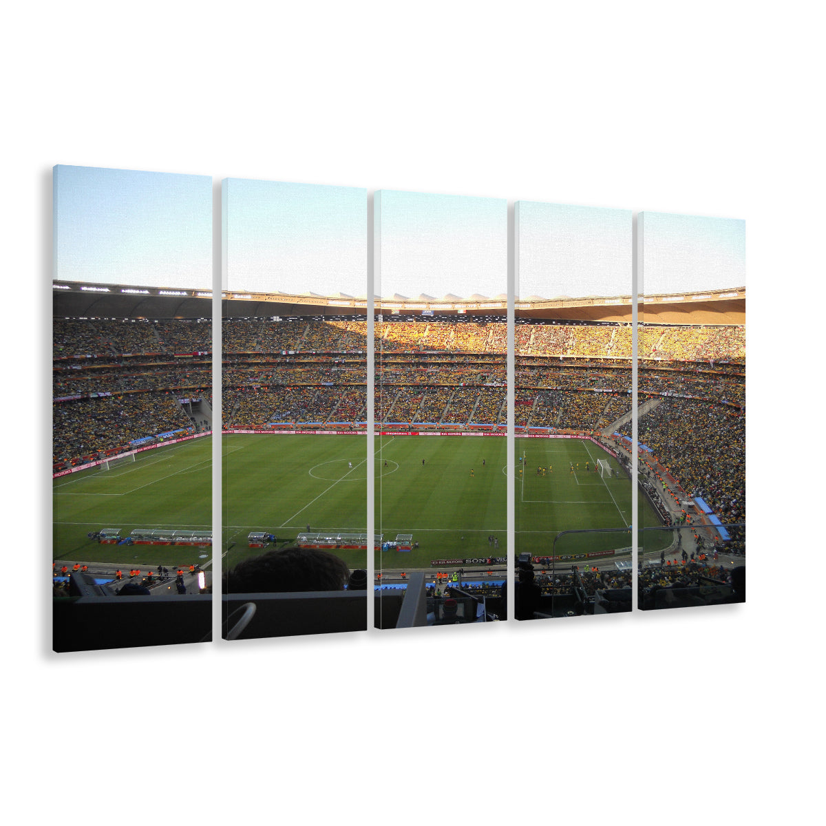 Fnb Stadium bleachers View, Stadium Canvas, Sport Art, 5 Panel B, Extra Large Canvas, Canvas Print Wall Art