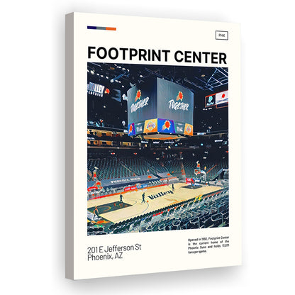 Footprint Center Print, Phoenix Suns Stadium Canvas Art, Fan Gifts, Sport Art, Canvas Print Wall Art