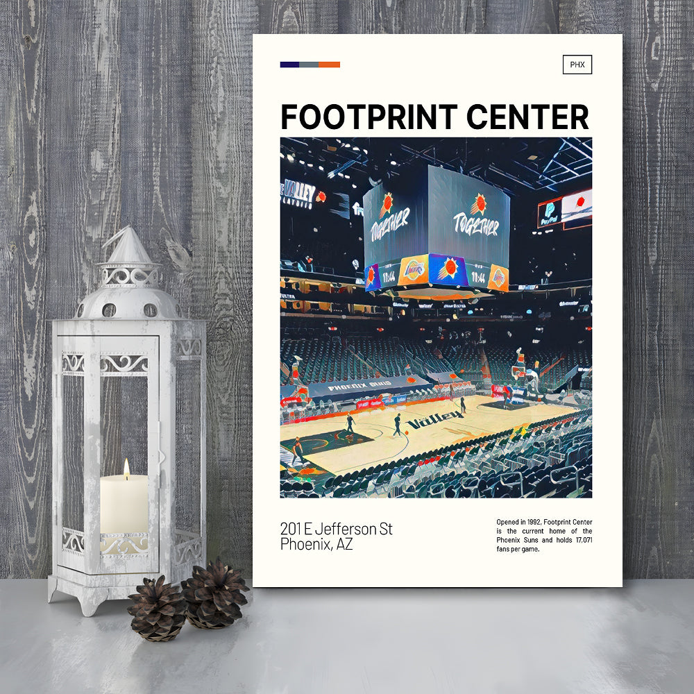 Footprint Center Print, Phoenix Suns Stadium Canvas Art, Fan Gifts, Sport Art, Canvas Print Wall Art