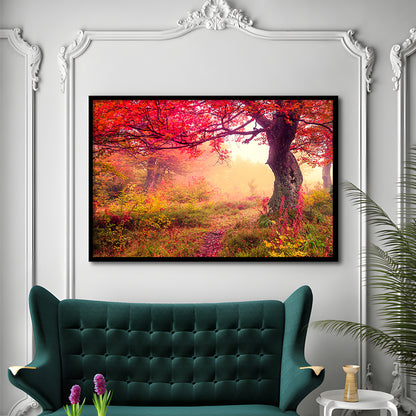 Forest canvas print Majestic landscape Forest wall decor, Framed Art Print Wall Decor, Picture Framed