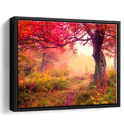 Forest Canvas Print Majestic Landscape Forest Wall Decor, Framed Canvas Print Wall Art, Floating Frame