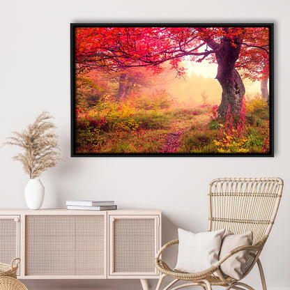 Forest Canvas Print Majestic Landscape Forest Wall Decor, Framed Canvas Print Wall Art, Floating Frame