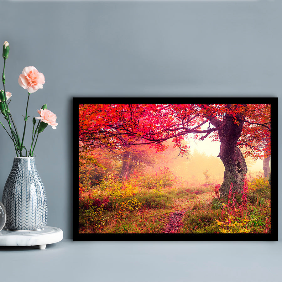 Forest canvas print Majestic landscape Forest wall decor, Framed Art Print Wall Decor, Picture Framed