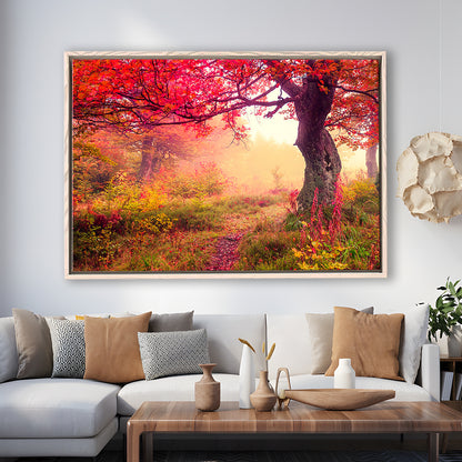 Forest Canvas Print Majestic Landscape Forest Wall Decor, Framed Canvas Print Wall Art, Floating Frame