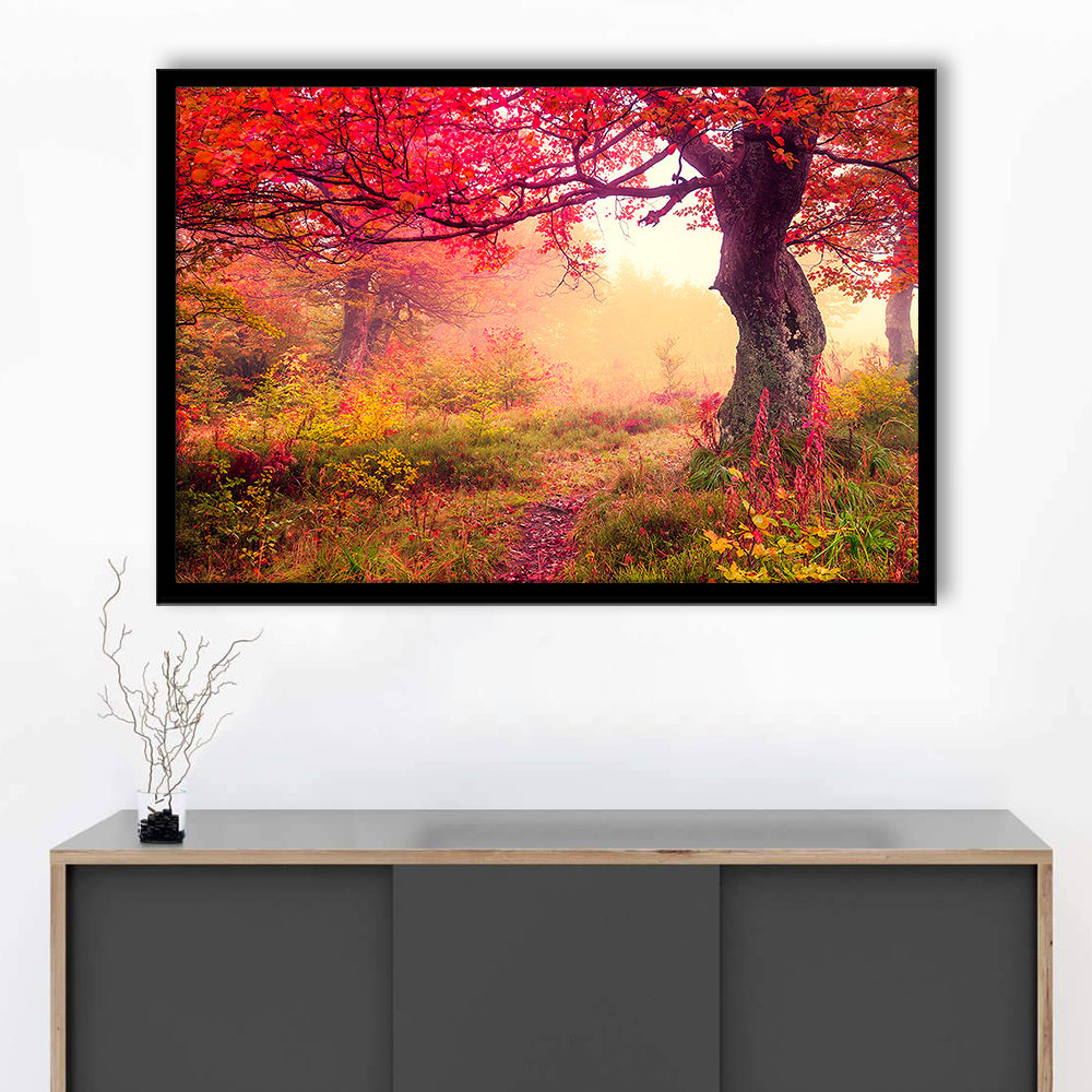 Forest canvas print Majestic landscape Forest wall decor, Framed Art Print Wall Decor, Picture Framed