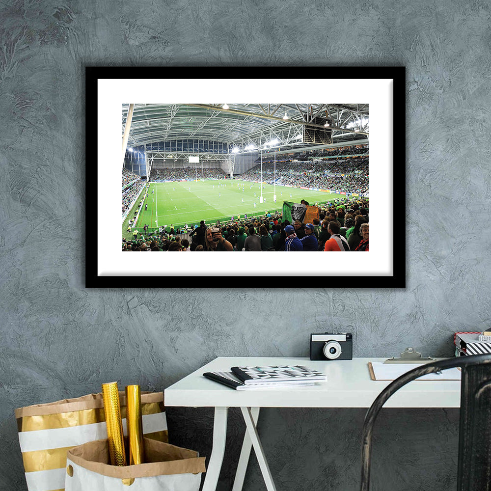 ForsythBarr, Stadium Canvas, Sport Art, Gift for him, White Border Framed Art Print Wall Decor
