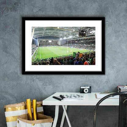 ForsythBarr, Stadium Canvas, Sport Art, Gift for him, White Border Framed Art Print Wall Decor