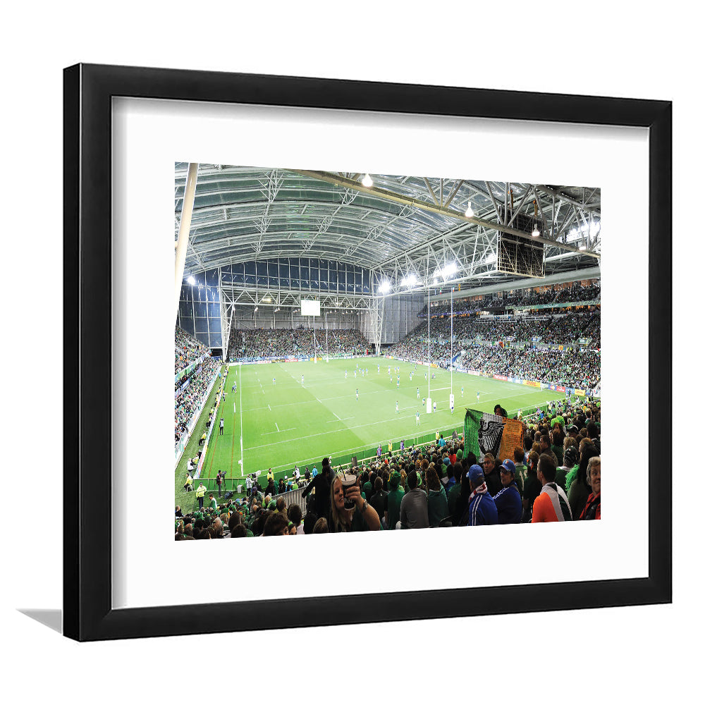 ForsythBarr, Stadium Canvas, Sport Art, Gift for him, White Border Framed Art Print Wall Decor