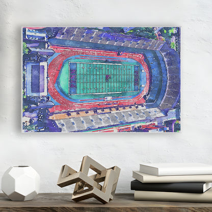 Franklin Field WaterColor, Philadelphia Pennsylvania Watercolor, Sport Art, Gifts for him, Canvas Print Wall Art