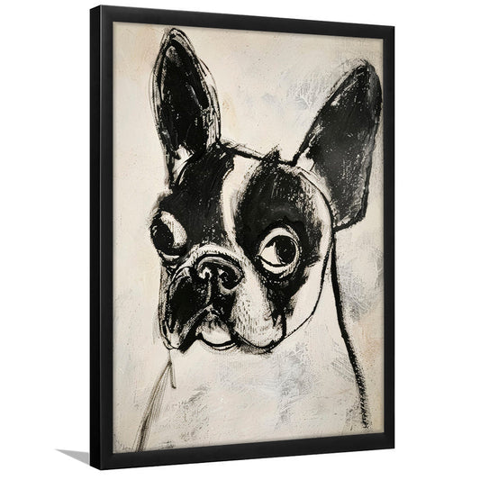 French Bulldog Art Print Vintage Print Frenchie Dog Wall Decor, Framed Art Print Wall Decor, Picture Framed