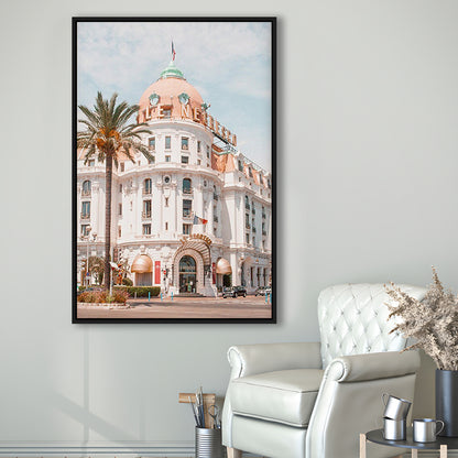 French Riviera Print Building Wall Art Nice Photography Print, Framed Canvas Prints Wall Art
