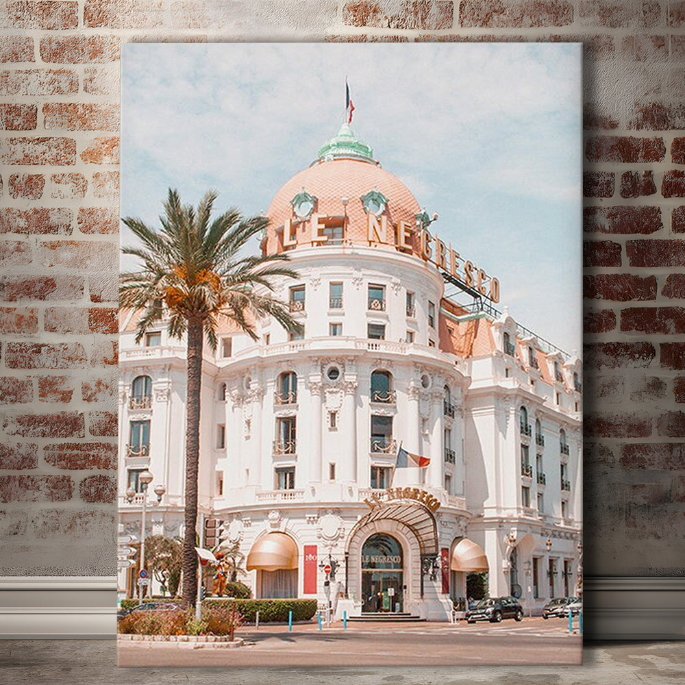 French Riviera Print Building Wall Art Nice Photography Print, Canvas Prints Wall Art