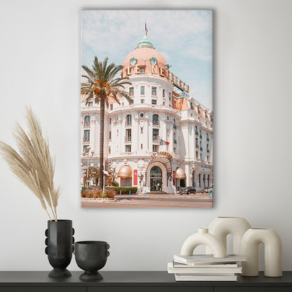 French Riviera Print Building Wall Art Nice Photography Print, Canvas Prints Wall Art