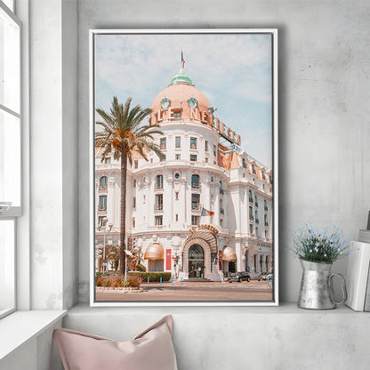 French Riviera Print Building Wall Art Nice Photography Print, Framed Canvas Prints Wall Art