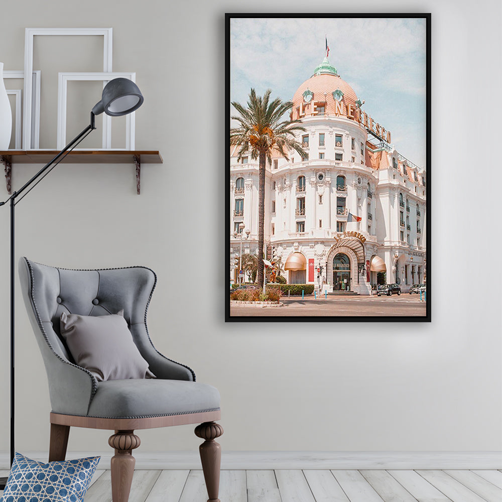 French Riviera Print Building Wall Art Nice Photography Print, Framed Canvas Prints Wall Art