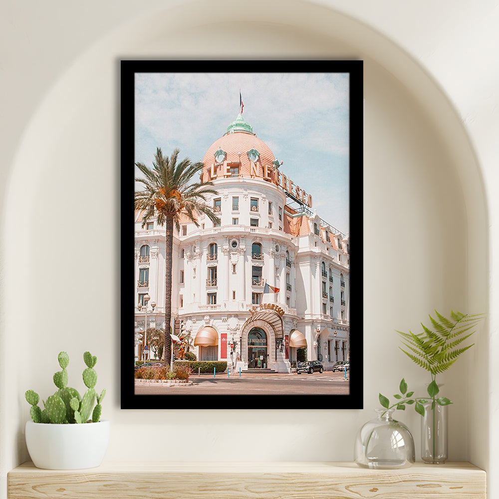 French Riviera Print Building Wall Art Nice Photography Print, Framed Art Prints Wall Decor