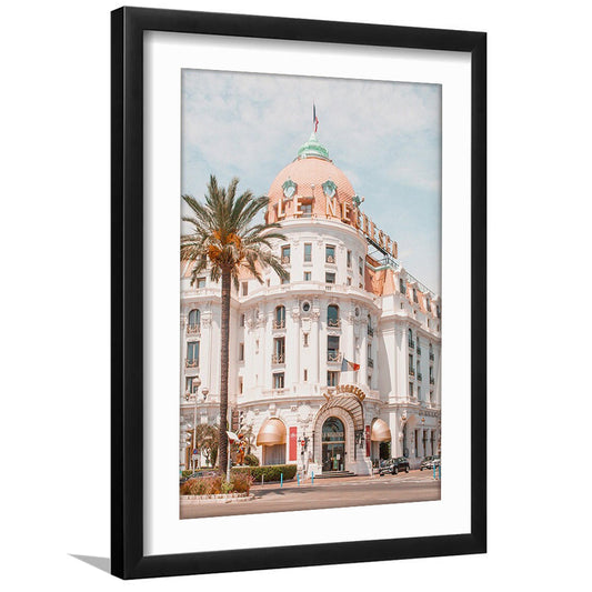 French Riviera Print Building Wall Art Nice Photography Print, Framed Art Prints White Border Wall Decor